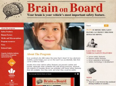 Brain On Board website aims to help drivers be safer on the road.