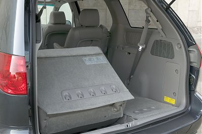 Toyota Sienna fold-away seats (2007 model shown).