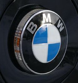BMW logo (made in Germany). Photo by Doug Neilson.