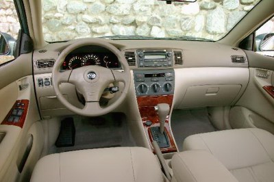 The Toyota Corolla fits both short and tall drivers. A newly redesigned 2009 LE model is shown.